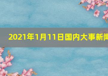 2021年1月11日国内大事新闻