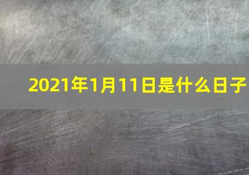 2021年1月11日是什么日子