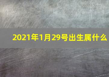 2021年1月29号出生属什么