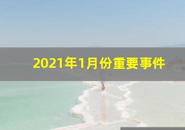 2021年1月份重要事件