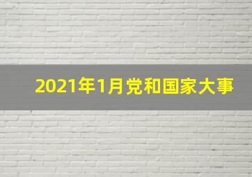 2021年1月党和国家大事