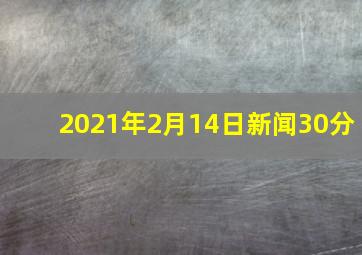 2021年2月14日新闻30分