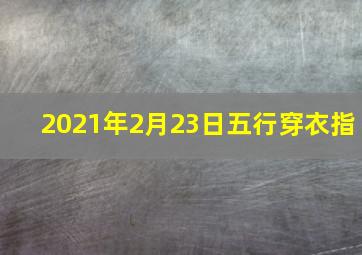 2021年2月23日五行穿衣指