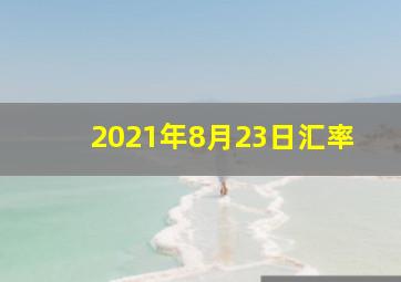 2021年8月23日汇率