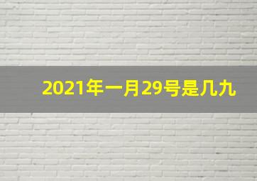 2021年一月29号是几九