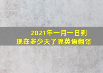 2021年一月一日到现在多少天了呢英语翻译