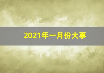 2021年一月份大事