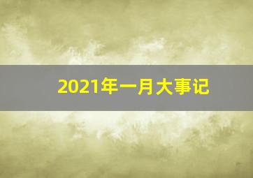 2021年一月大事记