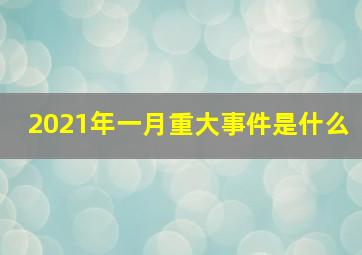 2021年一月重大事件是什么