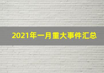 2021年一月重大事件汇总