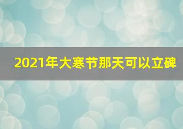 2021年大寒节那天可以立碑