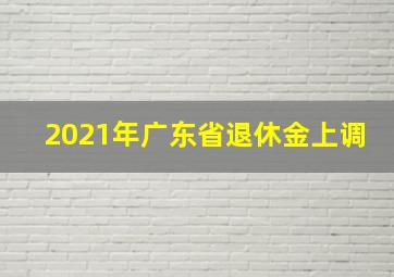 2021年广东省退休金上调