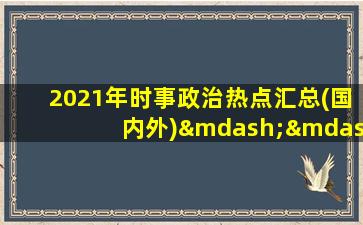 2021年时事政治热点汇总(国内外)——适合中考、高考