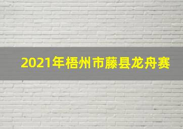 2021年梧州市藤县龙舟赛