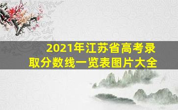 2021年江苏省高考录取分数线一览表图片大全