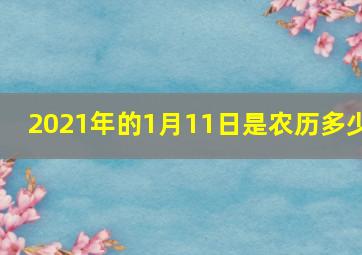 2021年的1月11日是农历多少