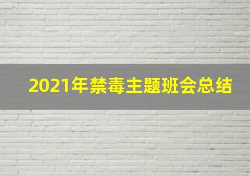 2021年禁毒主题班会总结