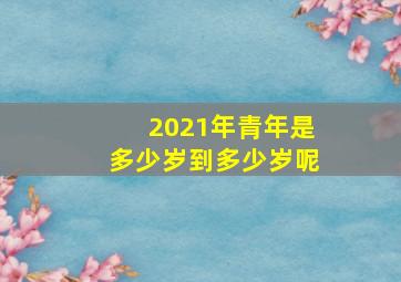 2021年青年是多少岁到多少岁呢