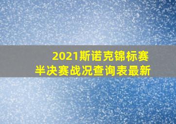 2021斯诺克锦标赛半决赛战况查询表最新