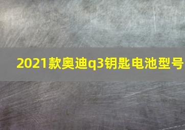 2021款奥迪q3钥匙电池型号