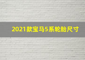 2021款宝马5系轮胎尺寸