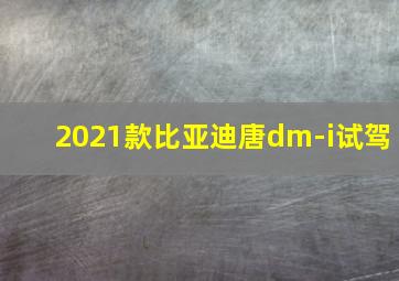 2021款比亚迪唐dm-i试驾