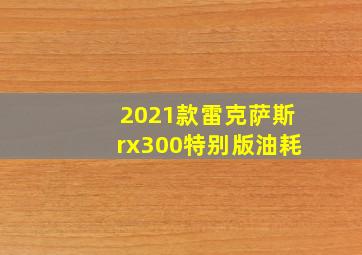 2021款雷克萨斯rx300特别版油耗