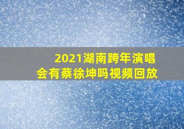 2021湖南跨年演唱会有蔡徐坤吗视频回放