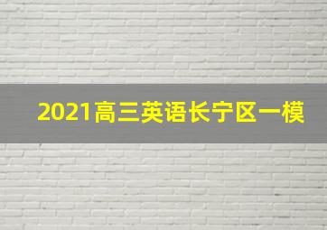 2021高三英语长宁区一模