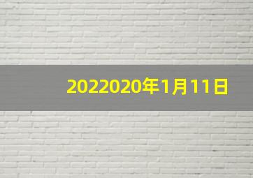 2022020年1月11日