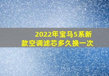 2022年宝马5系新款空调滤芯多久换一次