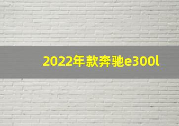 2022年款奔驰e300l