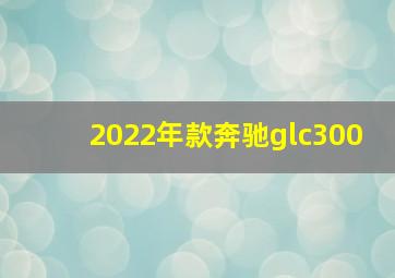 2022年款奔驰glc300