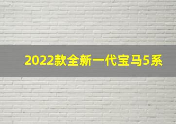 2022款全新一代宝马5系