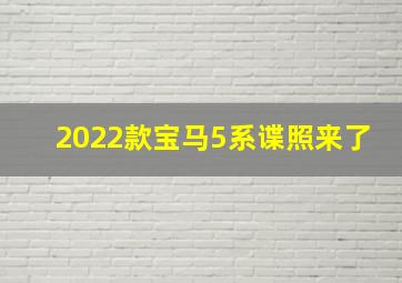 2022款宝马5系谍照来了