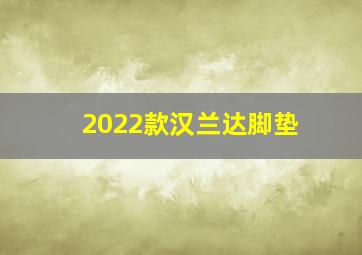 2022款汉兰达脚垫