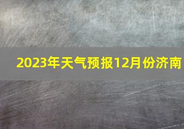 2023年天气预报12月份济南