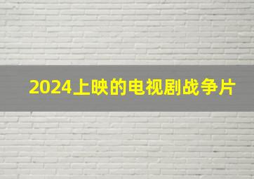 2024上映的电视剧战争片