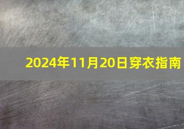 2024年11月20日穿衣指南