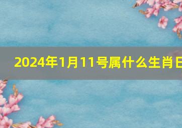 2024年1月11号属什么生肖日