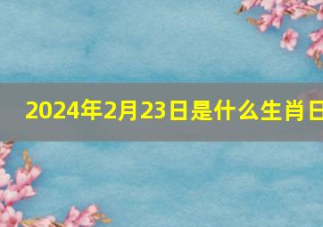 2024年2月23日是什么生肖日