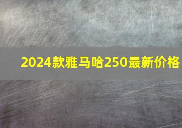 2024款雅马哈250最新价格