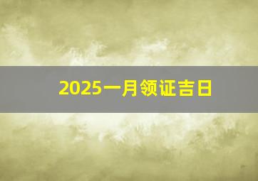 2025一月领证吉日