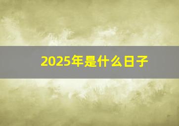 2025年是什么日子