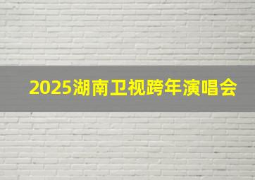 2025湖南卫视跨年演唱会