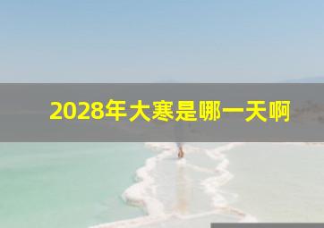 2028年大寒是哪一天啊