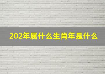 202年属什么生肖年是什么