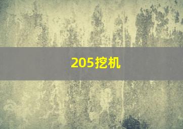 205挖机