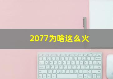 2077为啥这么火