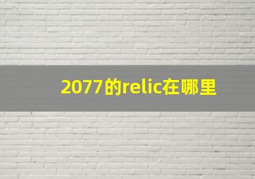 2077的relic在哪里